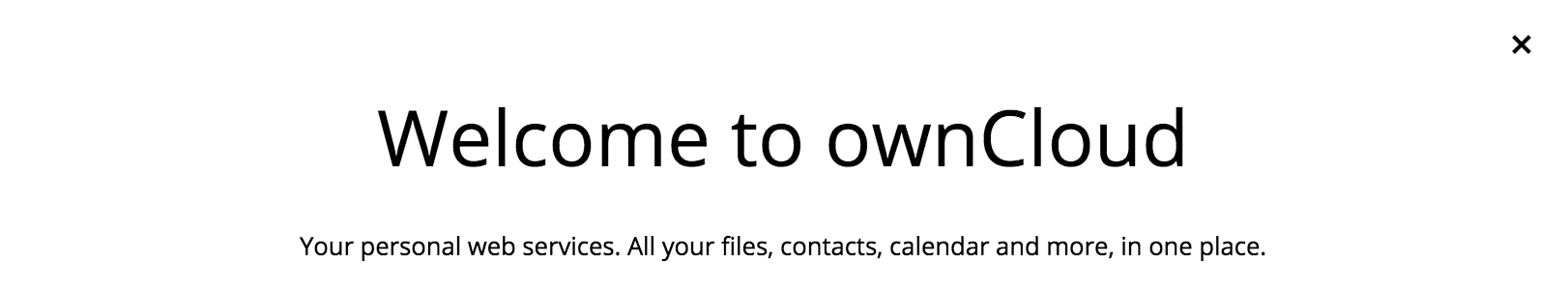 Owncloud Landing Page